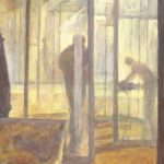 Dans la serre huile sur toile